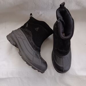 Kamik Champlain Mens 10 Boots Wide Waterproof Winter Black Suede HeatMX